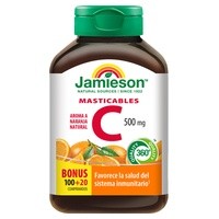 Vitamina C Masticable (Sabor Naranja) 500 mg